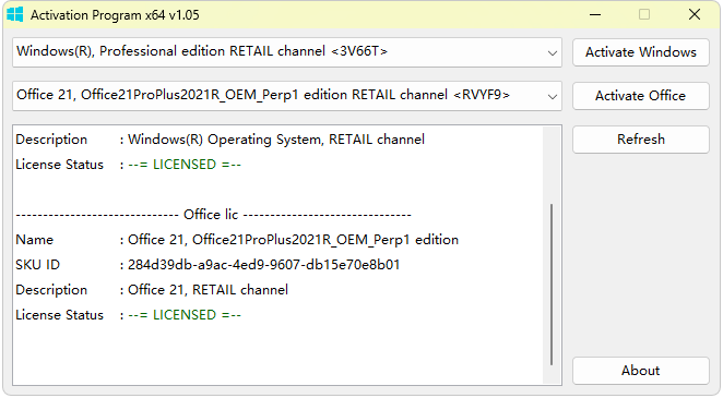 图片[2]-俄大神开发，全新激活工具！一键离线激活Windows系统和Office